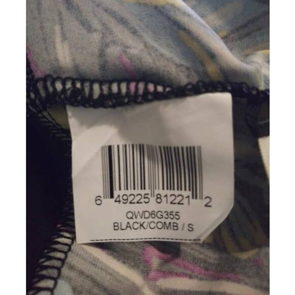 BCBGMaxAzria Blue & Purple Multi Feather Print Dress Sz Small - Picture 5 of 6